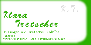 klara tretscher business card